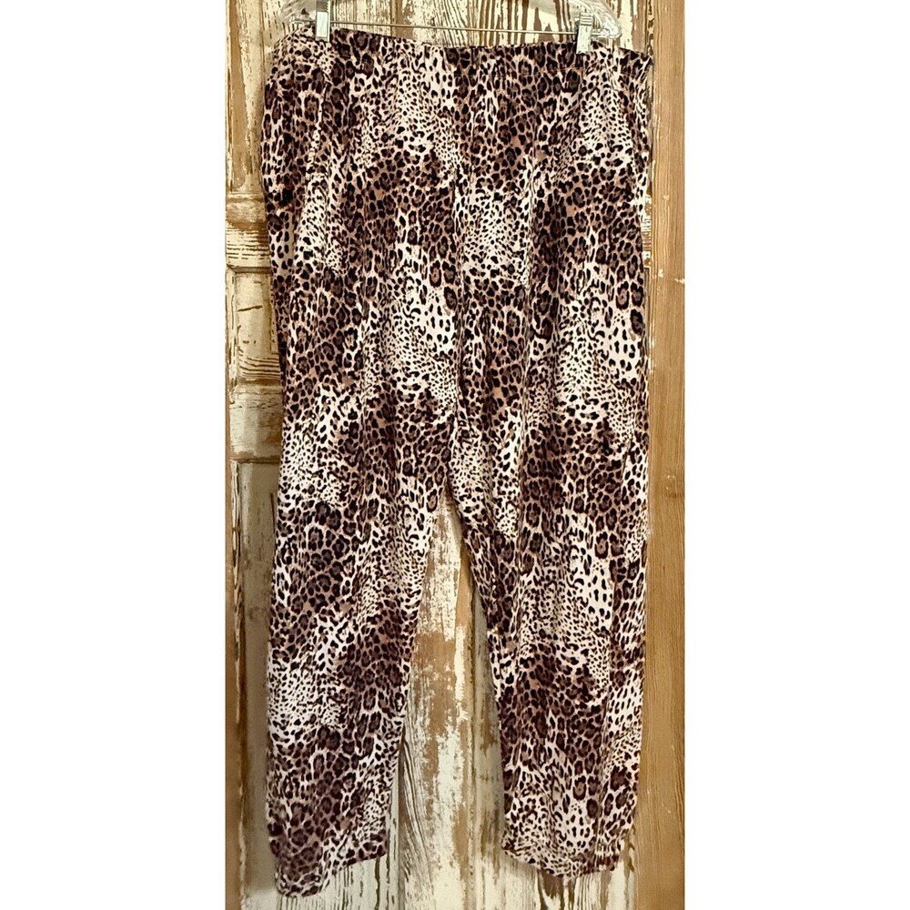 NWOT Cuddl Duds Comfort Code Leopard Print Leggings - 2X